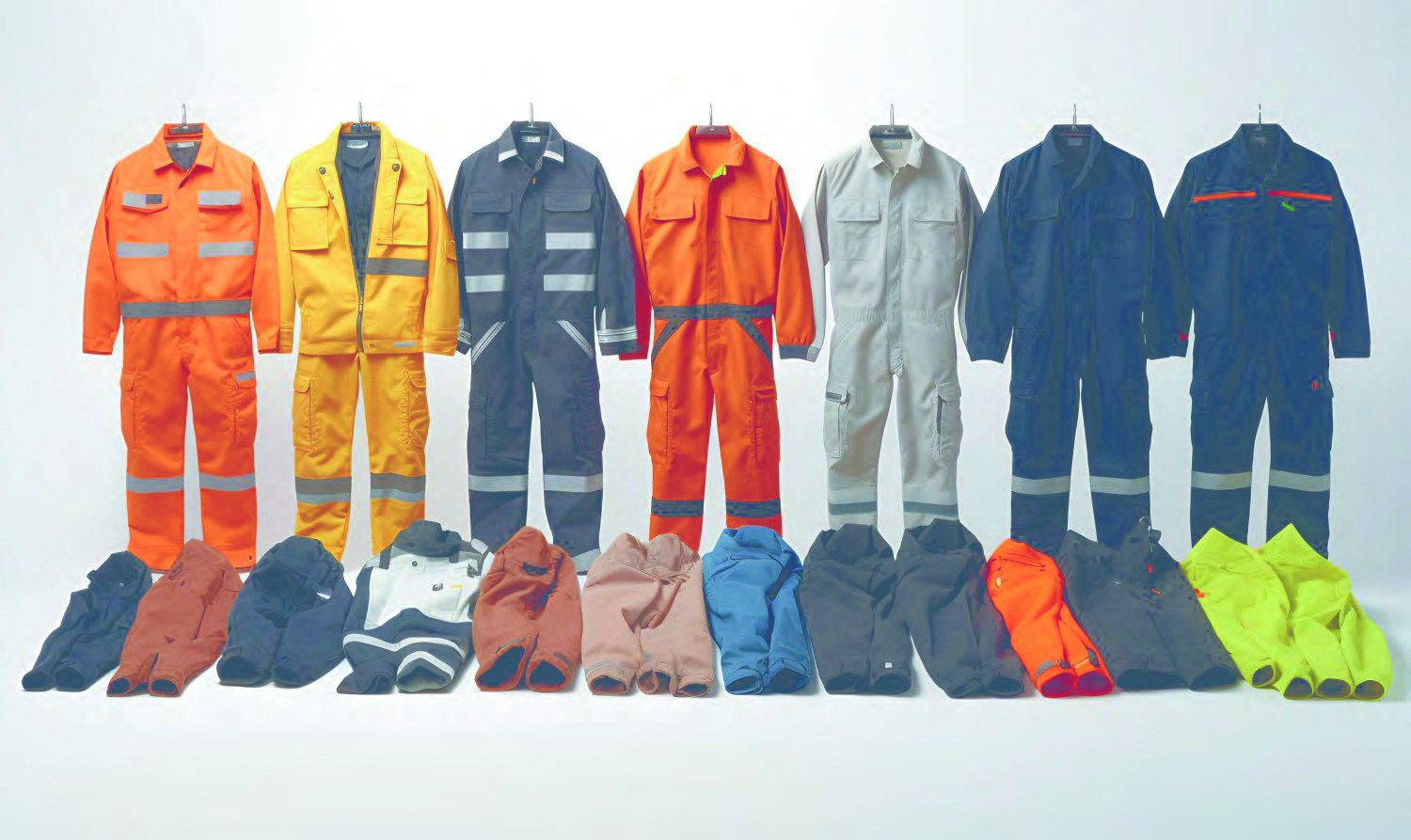 Range of fire-resistant coveralls in various colours