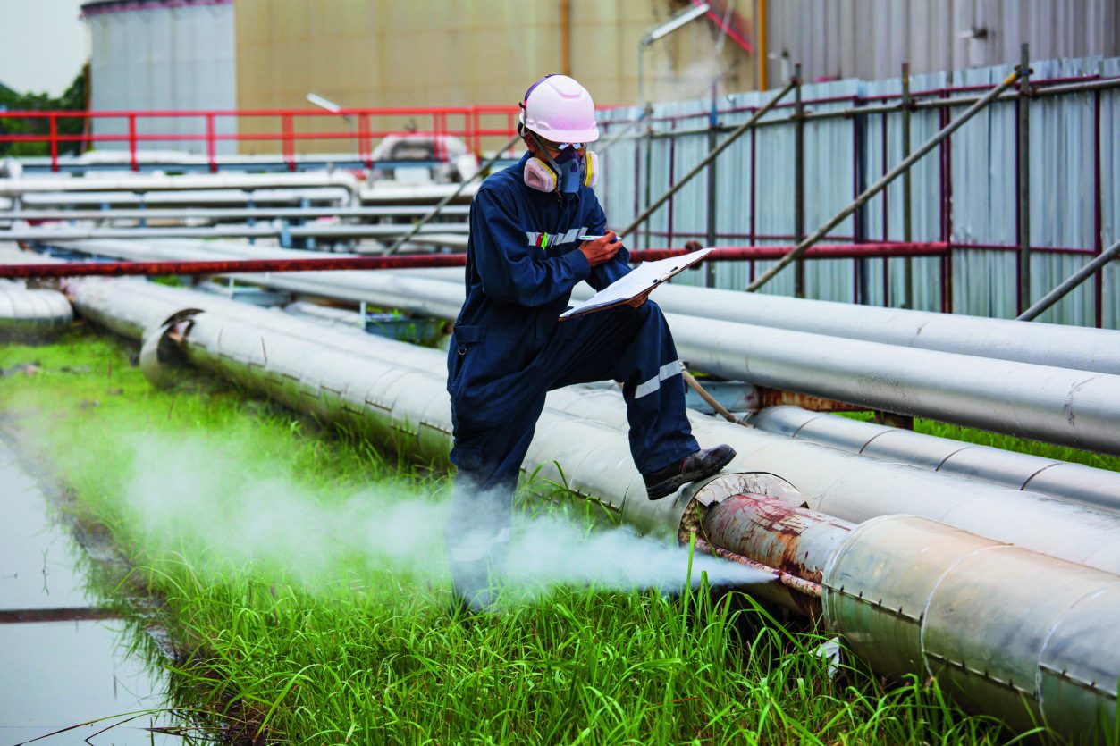 Industrial workers in corporate apparel